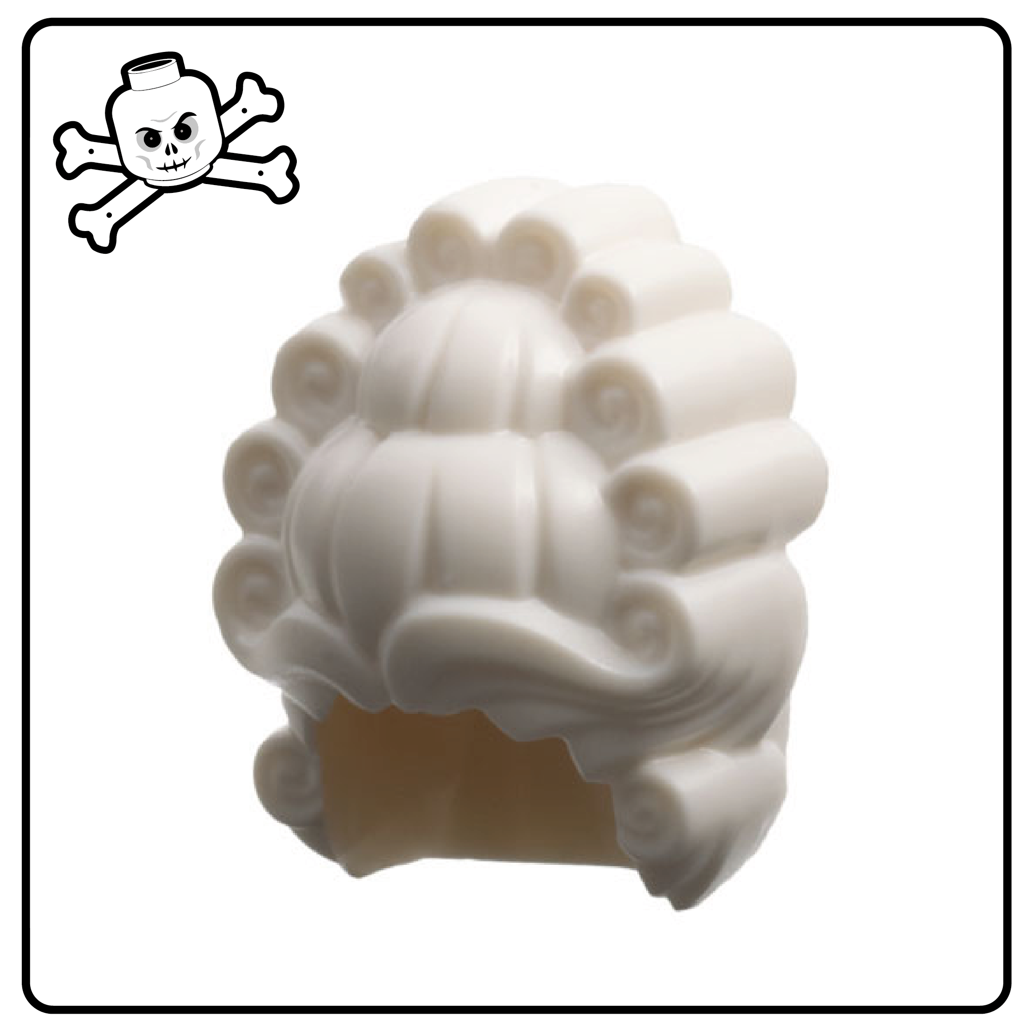 LEGO® Hair Tall Rococo Wig with Curled Rolls 01302